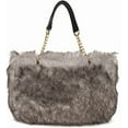 thumbnail image 1 of CoCopeaunt Fashion Fuzzy Tote Handbag for Women Girls Soft Wool Feel Large Shoulder Bag Chain Strap, 1 of 3