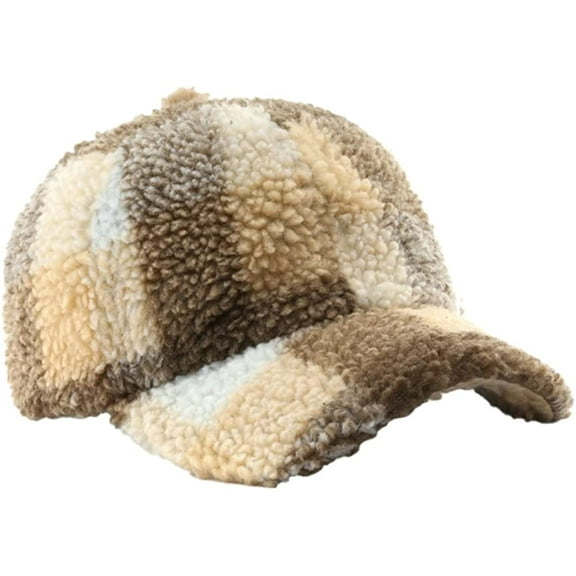 CoCopeaunt Fashion Leisure Grid Baseball Cap for Women Men Soft Breathable Retro Hats Skullcap Lightweight Adjustable