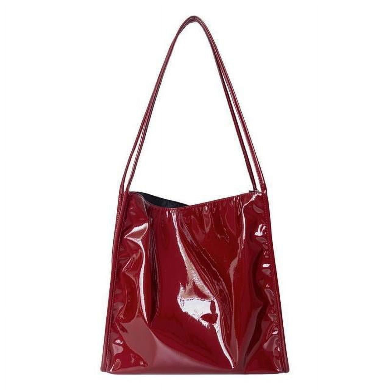 Vintage Bag Red Patent Leather Women's Shoulder Bag Fashion Ladies