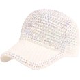 thumbnail image 1 of CoCopeaunt Fashion Rhinestone Baseball Cap for Women Shiny Solid Soft Knit Hat Adjustable Skull Cap Outdoor, 1 of 5