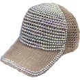 thumbnail image 1 of CoCopeaunt Fashion Rhinestone Baseball Cap for Women Shiny Solid Soft Knit Hat Adjustable Skull Cap Outdoor, 1 of 5