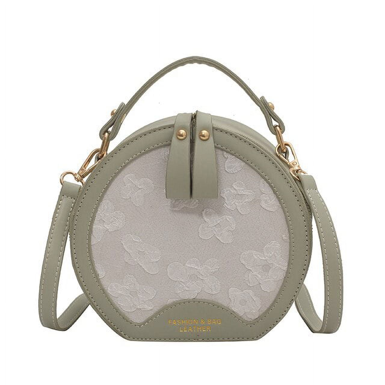 CoCopeaunt Fashion Round Handbag Vintage Shoulder Bag for Women