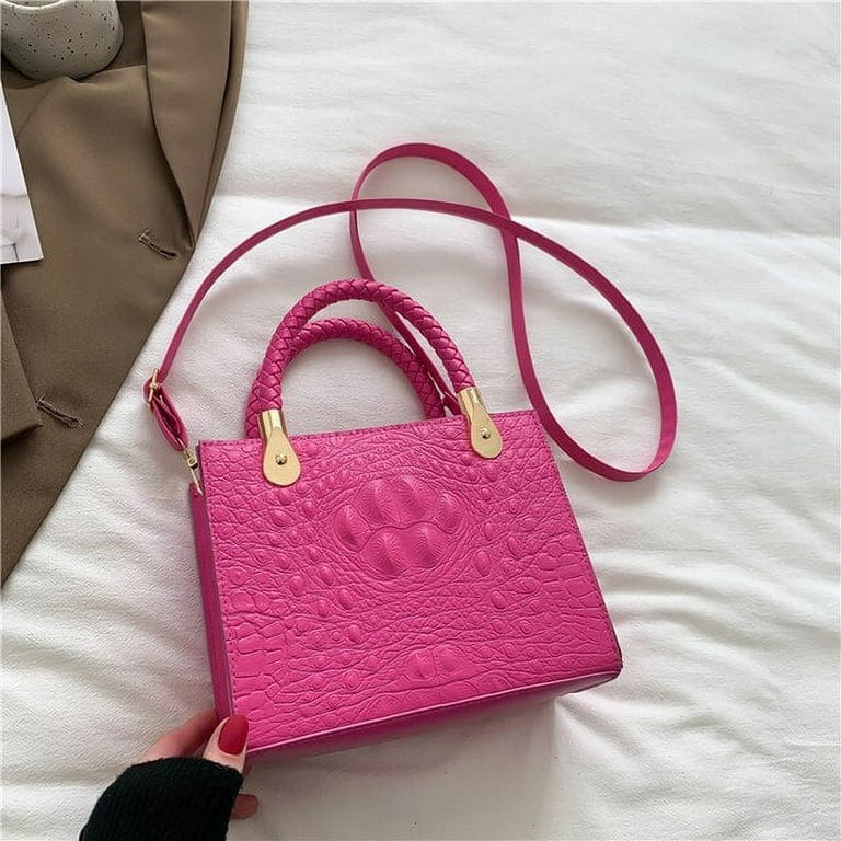 CoCopeaunt Fashion Square Pu Leather Shoulder Bag Crocodile Pattern Handbags For Women Small Top handle Bags Crossbody Female Bag Walmart