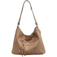 thumbnail image 1 of CoCopeaunt Fashion Tassel PU Leather Shoulder Bag for Women Casual Vintage Hobo Handbag Purse, 1 of 4