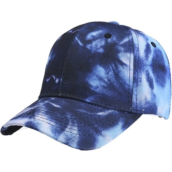 CoCopeaunt Fashion Tie-dye Baseball Cap for Women Men Trendy Colorful Soft Cotton Adjustable Hats Outdoor Summmer Winter