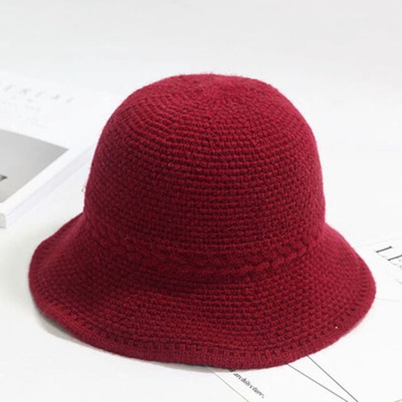 CoCopeaunt Fisherman’S Hat lady Autumn And Winter Basin Hat Wool Blend Knit Hat Keep Warm Korean Wool Hat Japanese Fashion