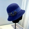 thumbnail image 1 of CoCopeaunt French Socialite Wool Hat, Women’S Art Hydrangea Fisherman Hat, Wool Felt Hat, Silk Ribbon Basin Hat, 1 of 6