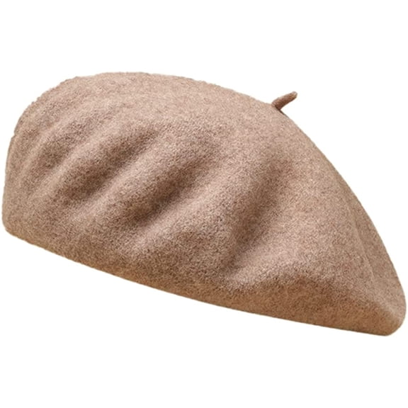 CoCopeaunt French Wool Beret Hat Fashionable Chic Casual Warm Cap Girls Ladies Retro Artist Painter Hat