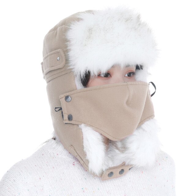 CoCopeaunt HT252 New Fashion Women Winter Hat High Quality Faux Fur Earflap  Russian Hat Warm Trooper Trapper Hat Faux Fur Beanies