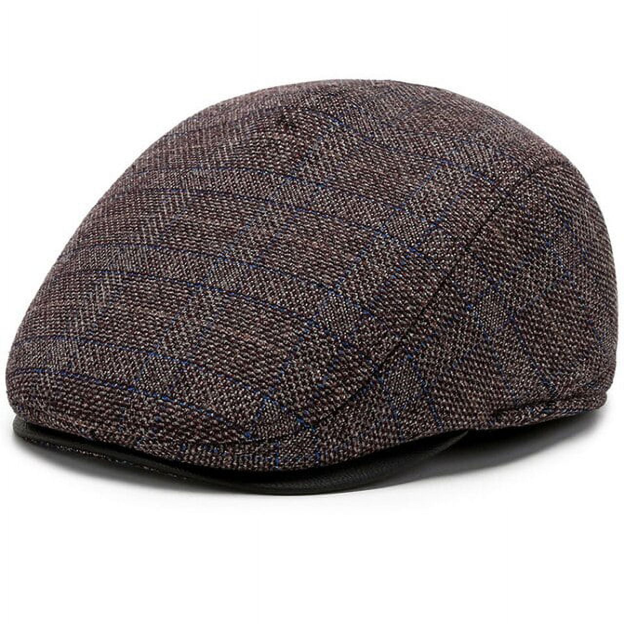 CoCopeaunt HT3742 Beret Cap Autumn Winter Hat Vintage Plaid Wool Beret