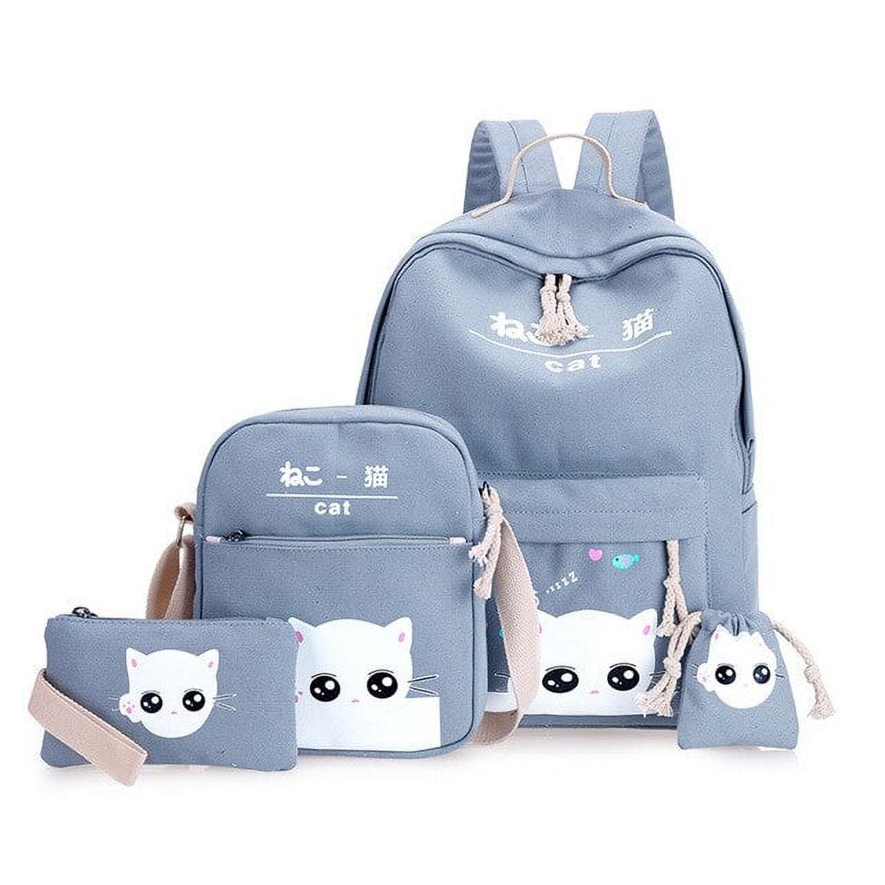  Robhomily Girls Backpack Kids Backpacks for Girls in Preschool  Kindergarten Elementary School,Cute Cat Backpack for Girls 4-8 Lightweight  Kawaii School Backpack 16 inch