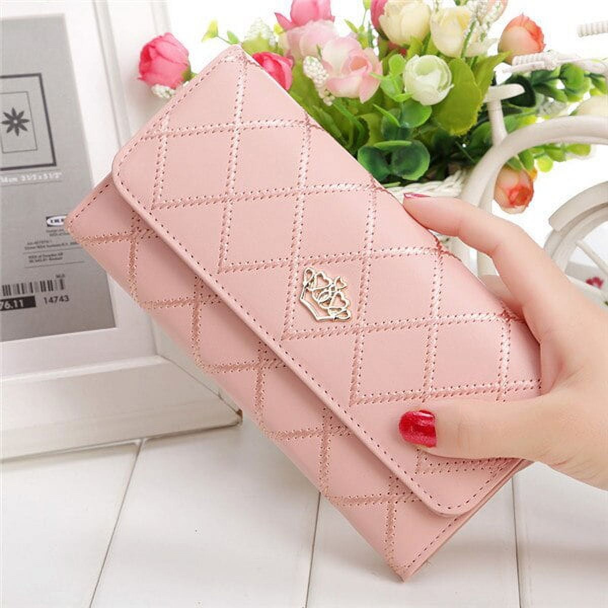 Women Heart Embroidered Long Wallet PU Leather Top Quality Card Holder  Female Zipper Coin Purse Money Phone Pouch Fashion Clutch - AliExpress