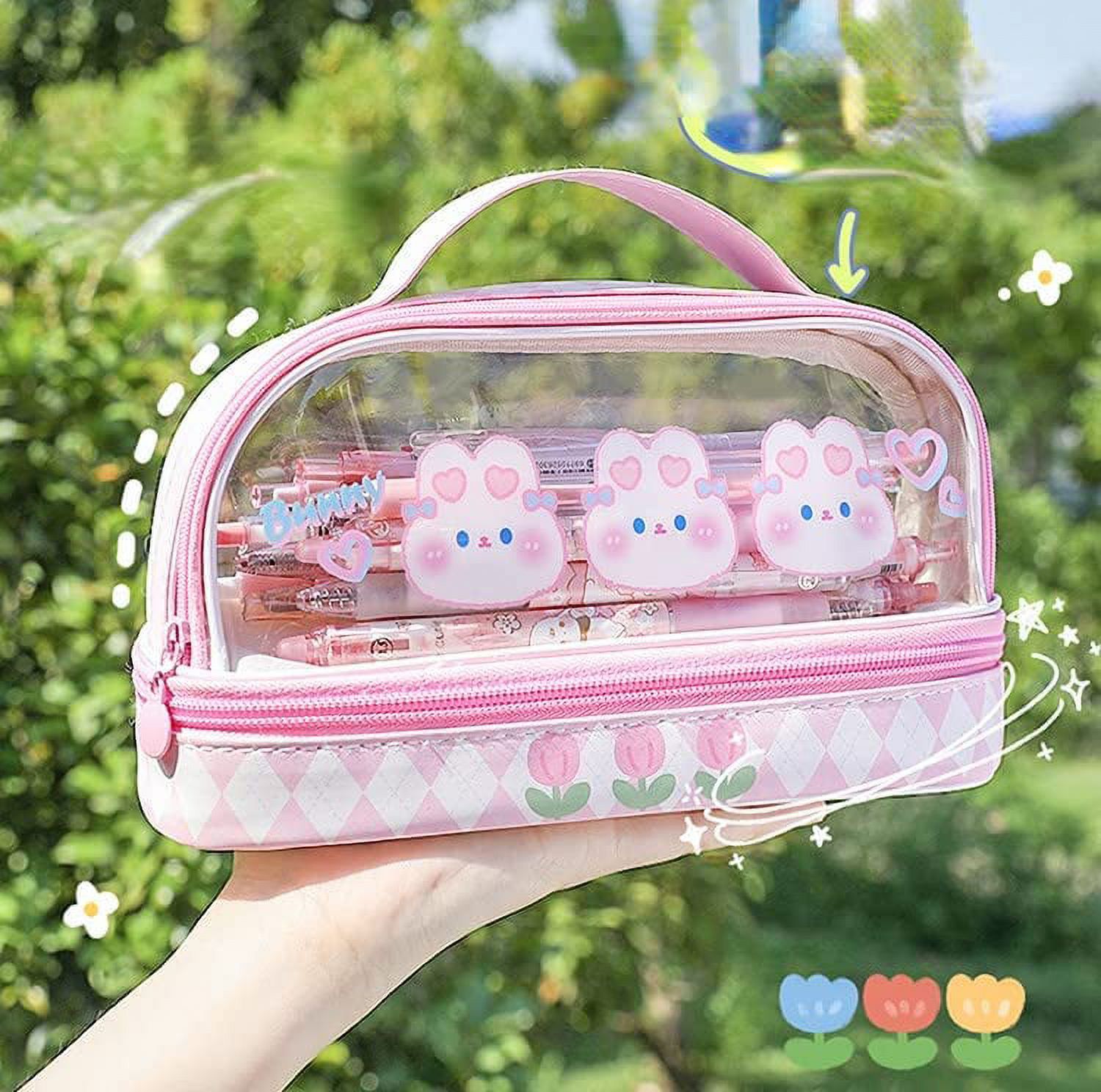 CoCopeaunt Kawaii Pencil Case Aesthetic Cute Pencil Case with Kawaii