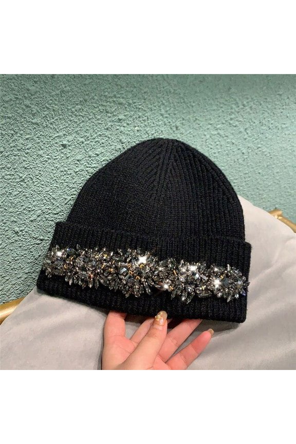 Knit Cap Women Korean Version Of Wool Cap Casual Keep Warm Wild Landlord Cap Autumn Winter Pearl Hat