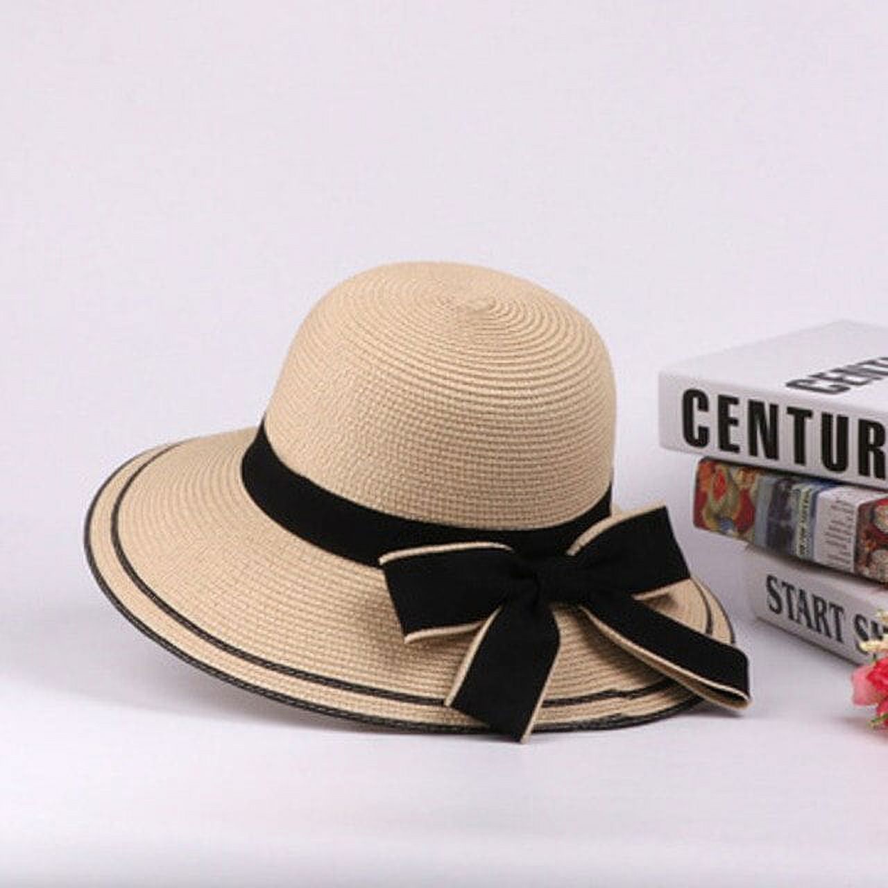 Bow Sun CoCopeaunt Korean Version Of The Womans Summer Sun Hat, Small Fresh Bow ...