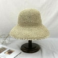 thumbnail image 1 of CoCopeaunt Lace Straw Hat Womens Department Small Qingxin Lace Beach Hat Summer Version Of The Korean Sun Shade Grass Woven Fisherman Hat, 1 of 6