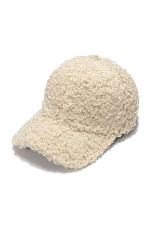 Lamb Feather CAP, Female Winter Face Small And Exotic With Sweet Baseball Cap To Keep Warm