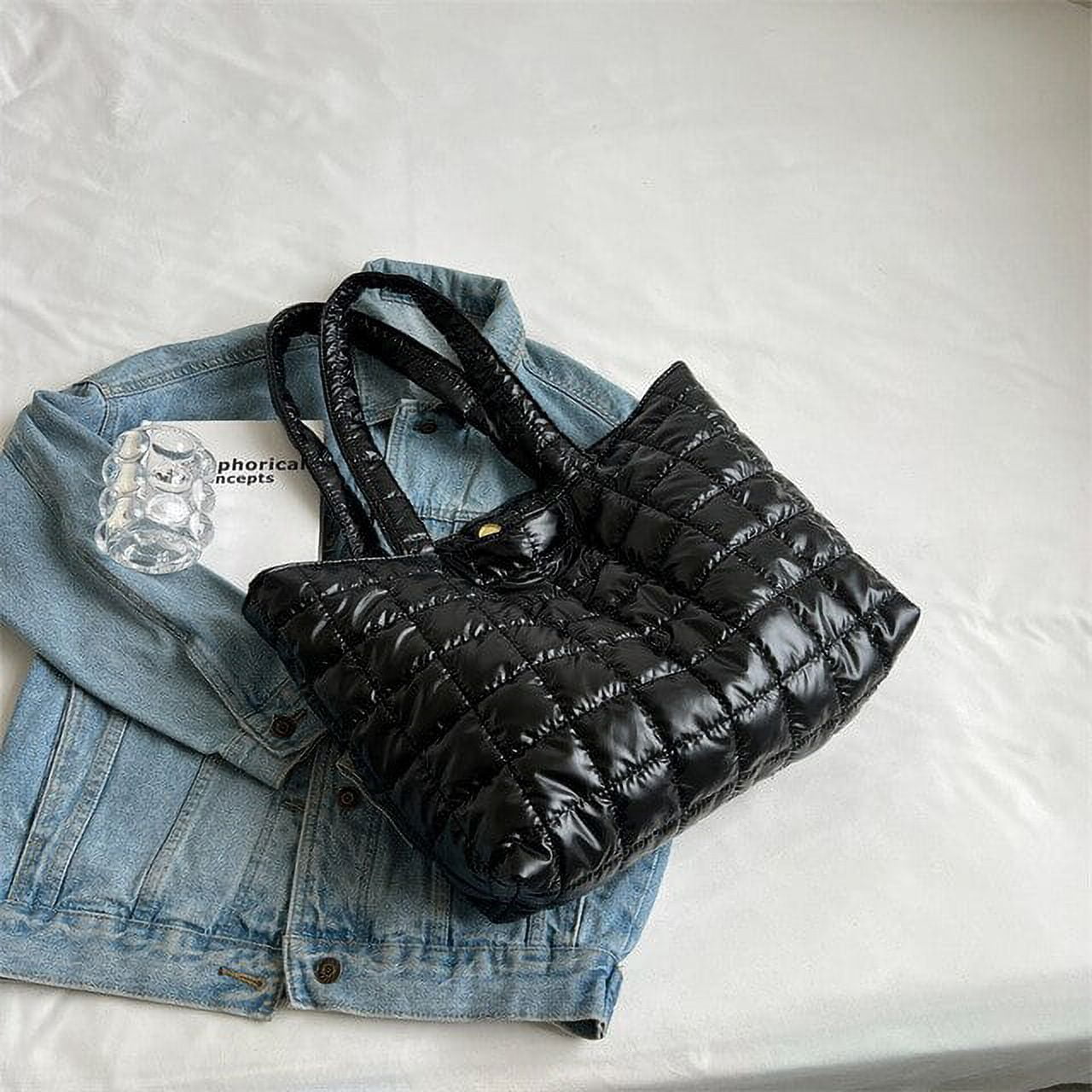 Chanel Choupette Tote Bag Gray/Navy A69928 Nylon