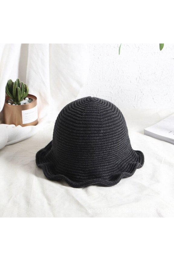 Lazy Wind Wool Knit Fisherman’S Hat Autumn And Winter Thick Warm Wool Hat, Female Japanese Art Hat Basin Hat