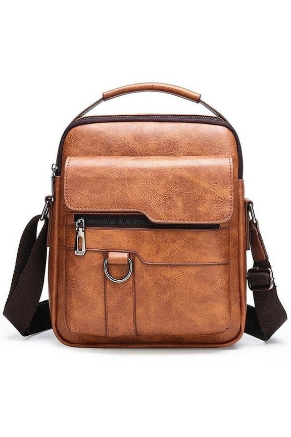 Men Leather Shoulder Bags Man Business Crossbody Bags For IPAD Air Mini Male Leather Handbag Small Briefcase Men's Messenger Bag