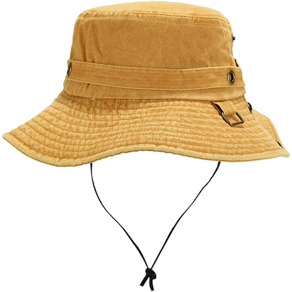 CoCopeaunt Men Women Wide Brim Bucket Hat Cowboy Hat Sun Protection Sun Hat Retro Fashion Fisherman Hat Caps Foldable Outdoor