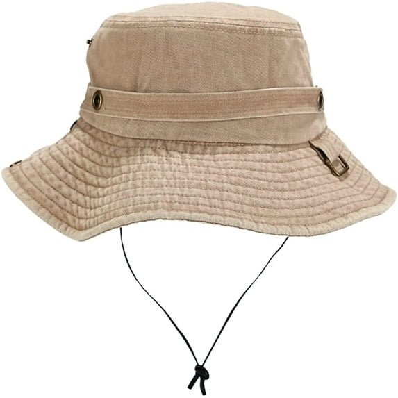 CoCopeaunt Men Women Wide Brim Bucket Hat Cowboy Hat Sun Protection Sun Hat Retro Fashion Fisherman Hat Caps Foldable Outdoor