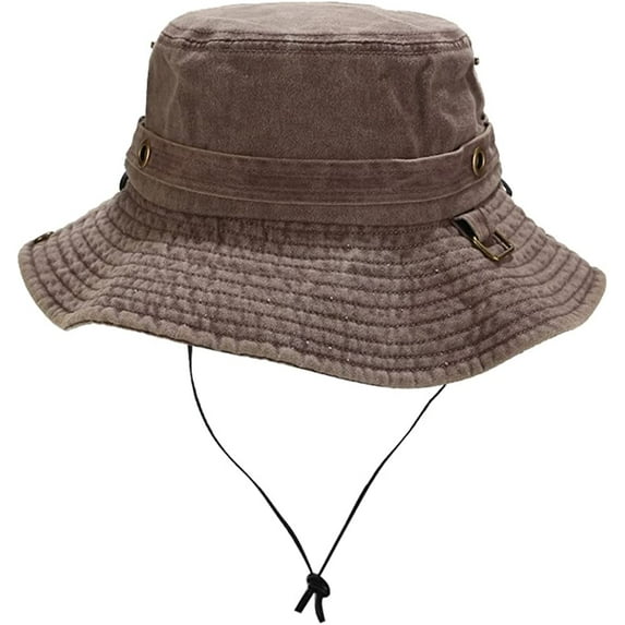 CoCopeaunt Men Women Wide Brim Bucket Hat Cowboy Hat Sun Protection Sun Hat Retro Fashion Fisherman Hat Caps Foldable Outdoor