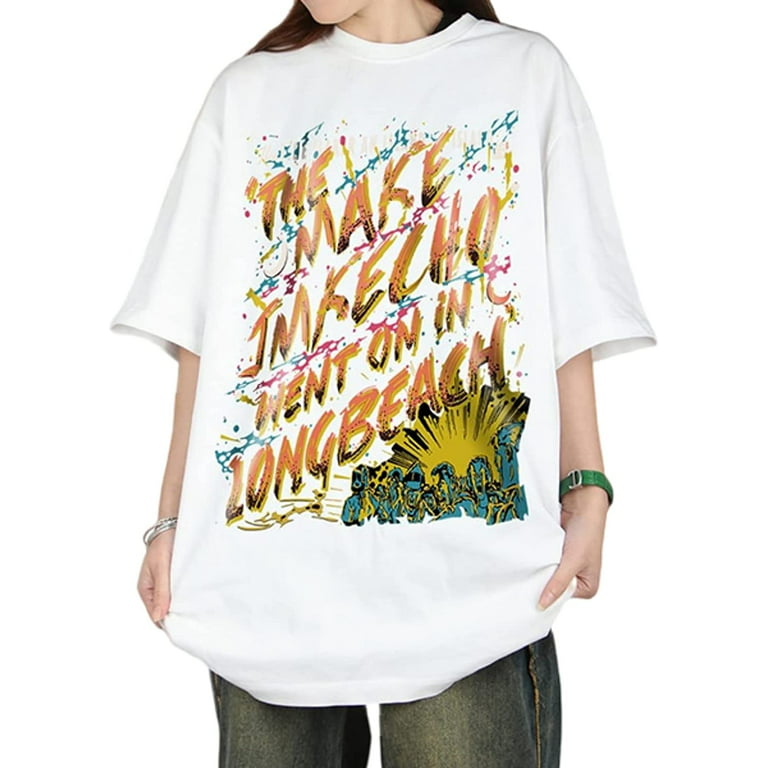 Y2K Aesthetic Long Sleeve Graphic Print Top Harajuku Grunge Punk T Shirts  90s Girls Retro Tee Tops Autumn Streetwear at  Women's Clothing store