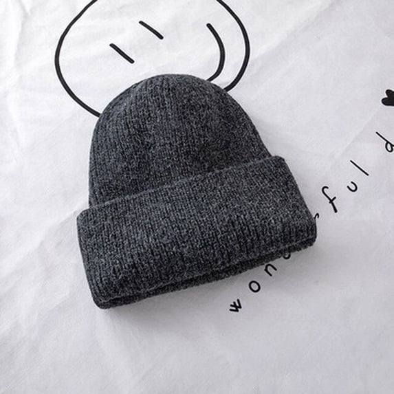 CoCopeaunt Mens And Womens General-Purpose Wool Cap, Pullover Cap, Rolled Edge Autumn And Winter Warm Knit Cap Fashion