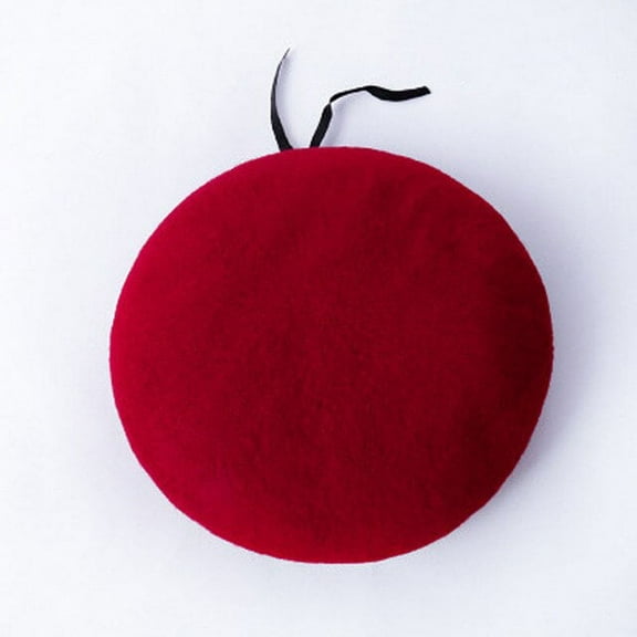 CoCopeaunt Mushroom Painters CAP, Spring And Autumn Pure Wool Beret, Square Sailors Cap