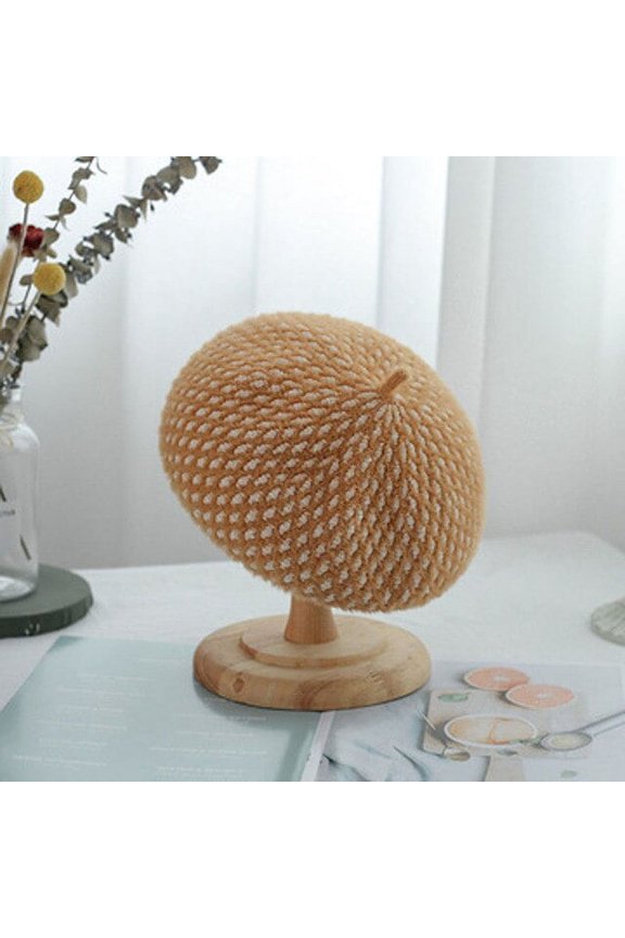 New Beret Women’S Autumn And Winter Knitted Cap Spotted Pumpkin Cap Retro British Painter Cap Bud Cap