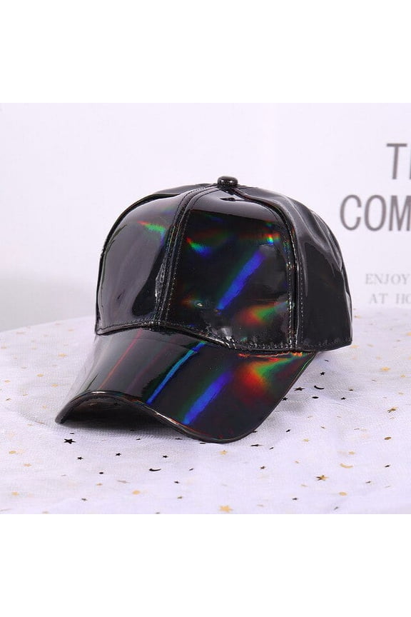 New Laser Skin Reflective Cap, Fashion Trend Gradually Changing Color Colorful Leather Baseball Cap