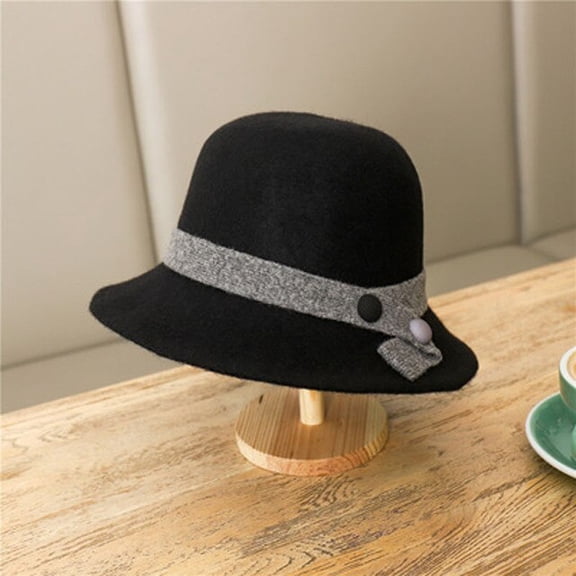 CoCopeaunt New Wool Basin Cap Ladies Fall And Winter Fashion Leisure Fisherman Hat Travel Vintage Felt Top Hat Sun Visor Hat