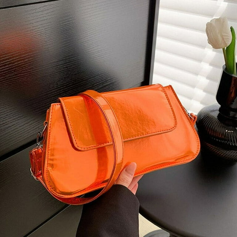 Orange patent leather purse 2025