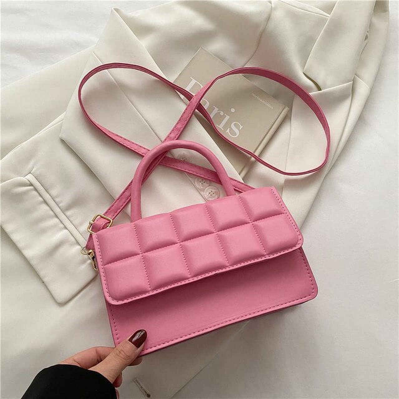 Amazon.com: OTVEE Pink Valentine Plaid Checkered Shoulder Bag for Women  Small Handbags Mini Clutch Purse : Clothing, Shoes & Jewelry