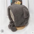 thumbnail image 1 of CoCopeaunt Plush Lei Feng Hat Women Autumn Winter Plus Plush Cute Pullover Hat With Bear Ears Warm Ear Protection Hat, 1 of 6