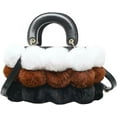 thumbnail image 1 of CoCopeaunt Quilted Shoulder Bag Fuzzy Plush Handbag Crossbody Bag Fashion Cozy Hobo Bag, 1 of 7