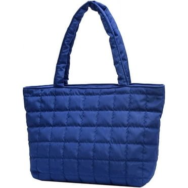 CoCopeaunt Quilted Tote Bags for Women Lightweight Puffer Padding Shoulder Bag Large Nylon Tote Handbag Zipper Closure