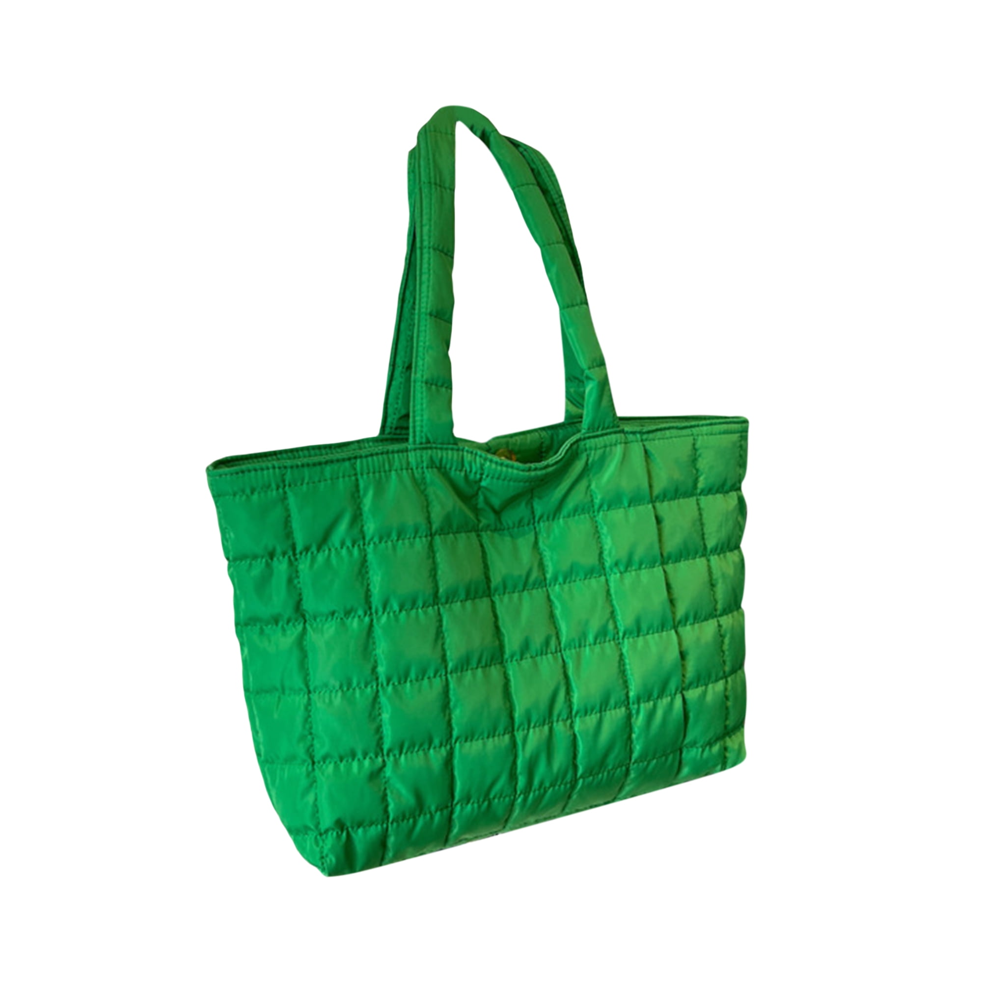 CoCopeaunt Women s Lightweight Padded Quilted Tote Nylon Shoulder Purse with Zipper Closure Walmart