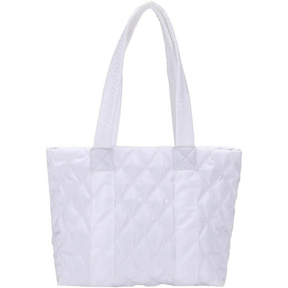 CoCopeaunt Quilted Tote Bags for Women Lightweight Puffer Padding Shoulder Bag Large Nylon Tote Handbag Zipper Closure