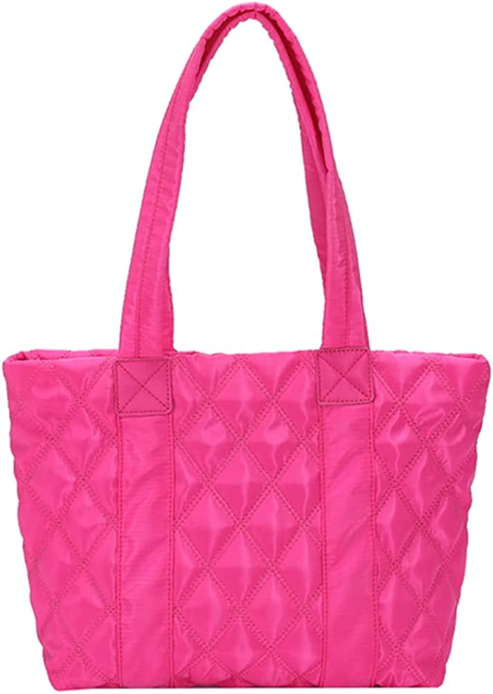 CoCopeaunt Quilted Tote Bags for Women Lightweight Puffer Padding Shoulder Bag Large Nylon Tote