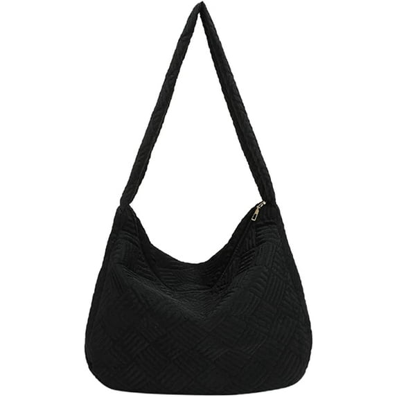 CoCopeaunt Retro Cotton Hobo Handbag for Women Girls Down Nylon Shoulder Bag Casual Tote