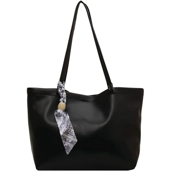 CoCopeaunt Retro PU Leather Tote Bag Purse for Women Large Chic Shoulder Bag Removable Pendant