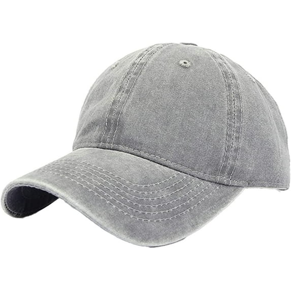 CoCopeaunt Retro Solid Baseball Cap for Women Men Trendy Denim Feel Soft Adjustable Skullcap Hats All Season Casual