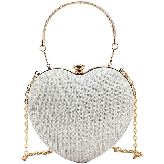 CoCopeaunt Rhinestone Evening Bag for Women Loving Heart Shoulder Bag Hobo Handbag Chic Clutch Crossbody Bag Elegant 2023