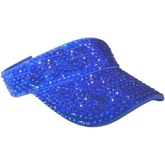 CoCopeaunt Shiny Rhinestone Sun Visor for Women Men Fashion Soft Hats Adjustable Caps Headwear Outdoor Summer Beach