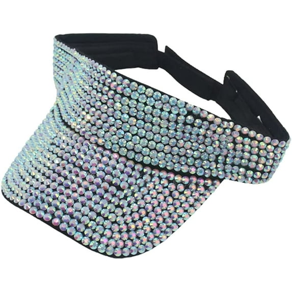 CoCopeaunt Shiny Rhinestone Sun Visor for Women Men Fashion Soft Hats Adjustable Caps Headwear Outdoor Summer Beach