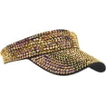 thumbnail image 1 of CoCopeaunt Shiny Rhinestone Sun Visor for Women Men Fashion Soft Hats Adjustable Caps Headwear Outdoor Summer Beach, 1 of 3