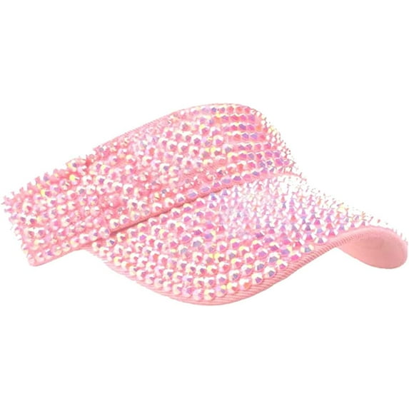CoCopeaunt Shiny Rhinestone Sun Visor for Women Men Fashion Soft Hats Adjustable Caps Headwear Outdoor Summer Beach