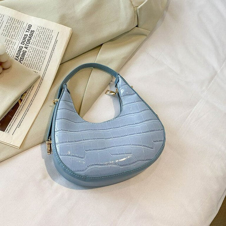 Cocopeaunt Shoulder Bag for Women Handbags Retro PU Female Bag Large Capacity Fashion Crossbody Bags Sac, Adult Unisex, Size: One size, Blue